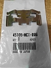 Пружинная пластина тормозного суппорта 45108-MCT-006 (45108MCT006) Пружинная пластина тормозного суппорта 45108-MCT-006 (45108MCT006)